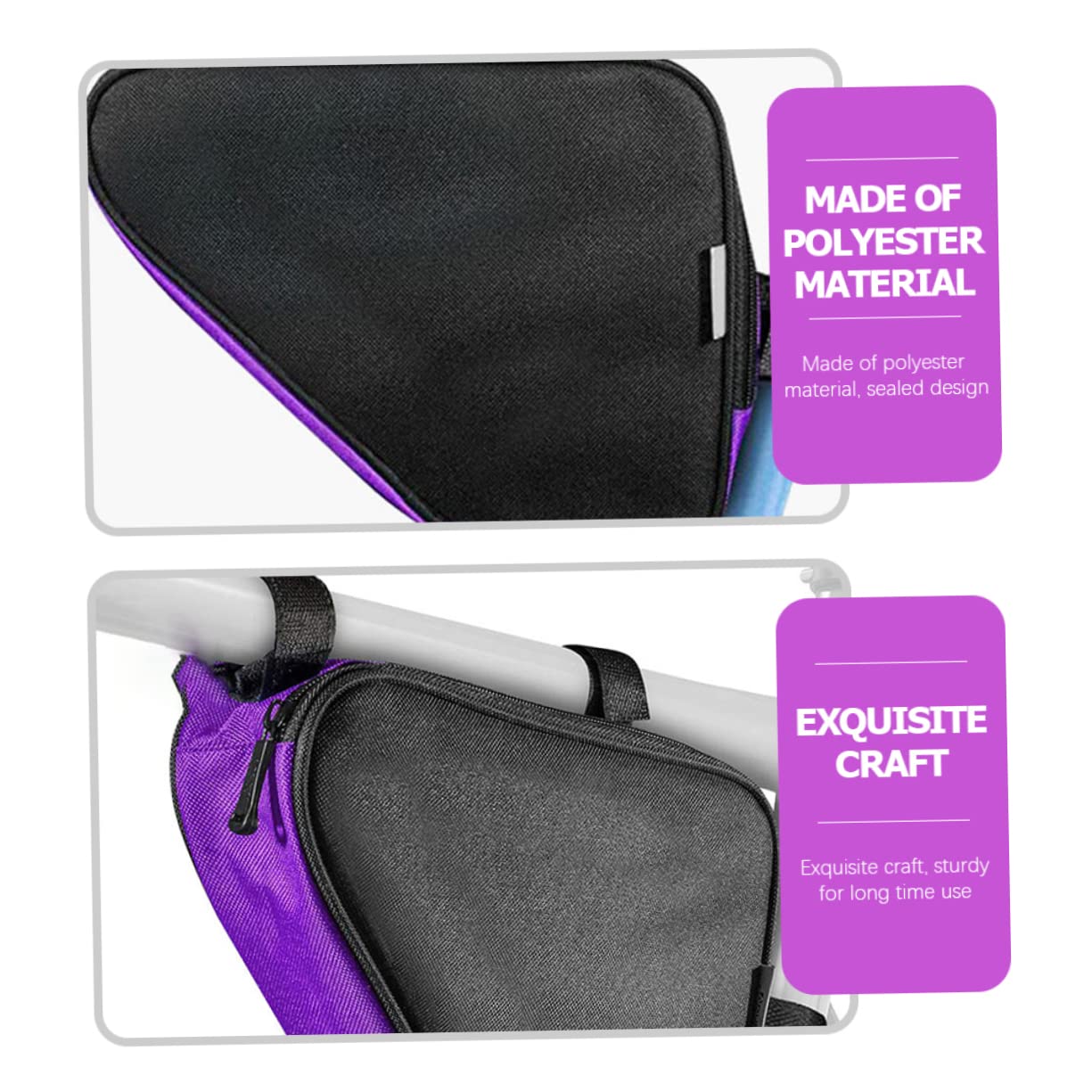 Toyvian 3piezas Bolsa para Bicicleta De Montaña Accesorio Multifuncional Gran Capacidad Bolsa De Marco para Almacenaje De Herramientas y Objetos Personales para Uso Diario y Bicicleta