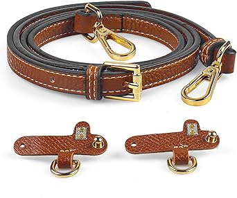 Tracolla In Pelle Per Borsa Donna Regolabile 108-124 Cm - Cinghia Con Ganci