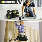 Heavy Duty Tool Bag 15-Inch,16-Pocket Portable Tool Box Organizer Storage, Tactical Carry Tote Toolbox with Large Zipper,Adjustable Shoulder Strap,Father Day Dad Men Mechanic HVAC Engineer Gift