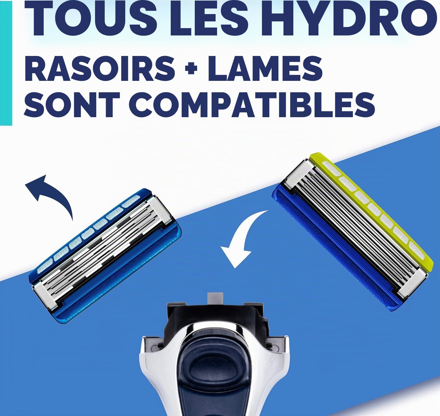 WILKINSON SWORD - Hydro 5 Lames de rasoir pour homme | Lot de 24 recharges de lames de rasoir | Gel hydratant et tondeuse de précision