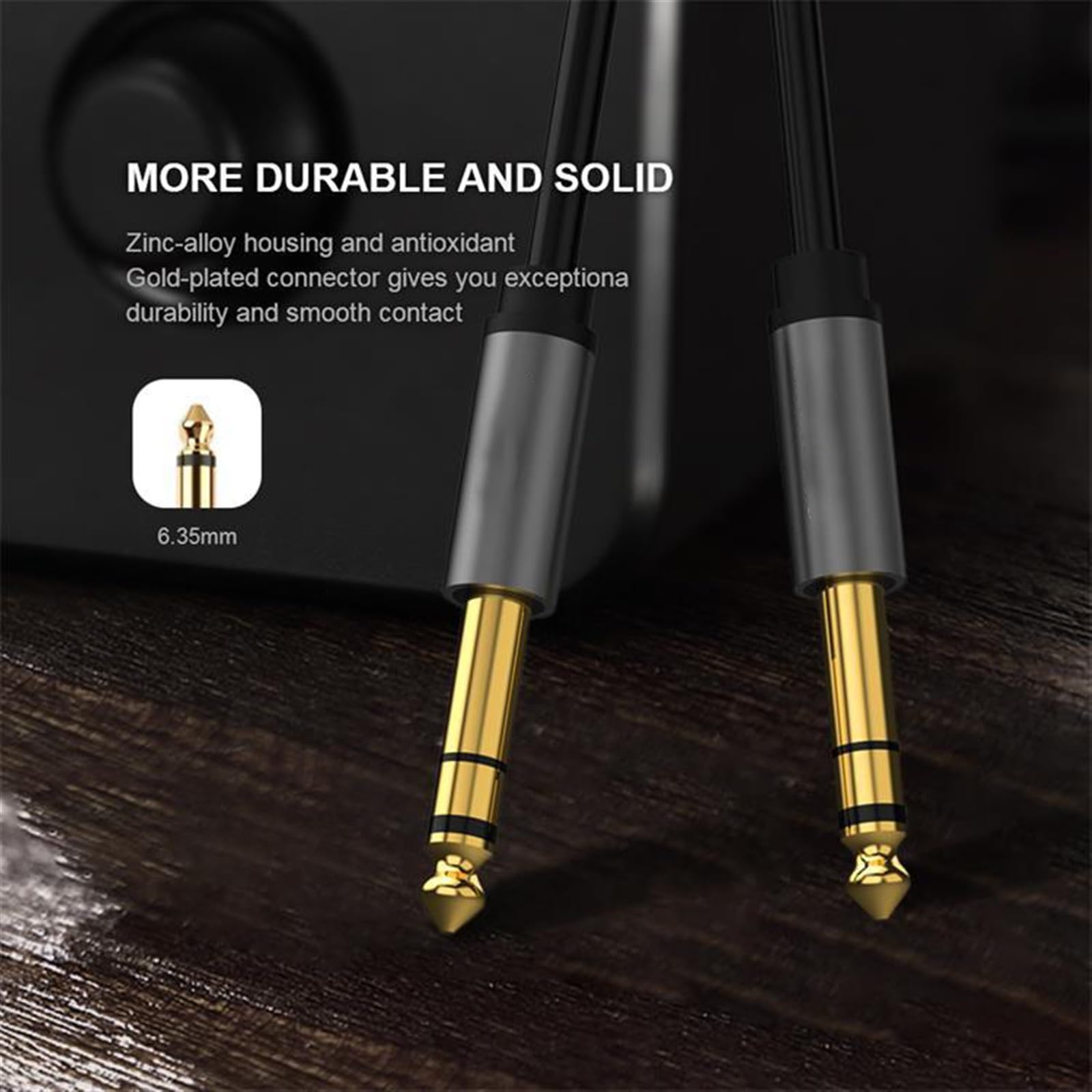 Cavo Audio per Chitarra Cavo Jack Audio Cavo Jack Audio da 6,35 Mm A 6,35 Mm per Mixer per Chitarra (Color : 3 Meters)