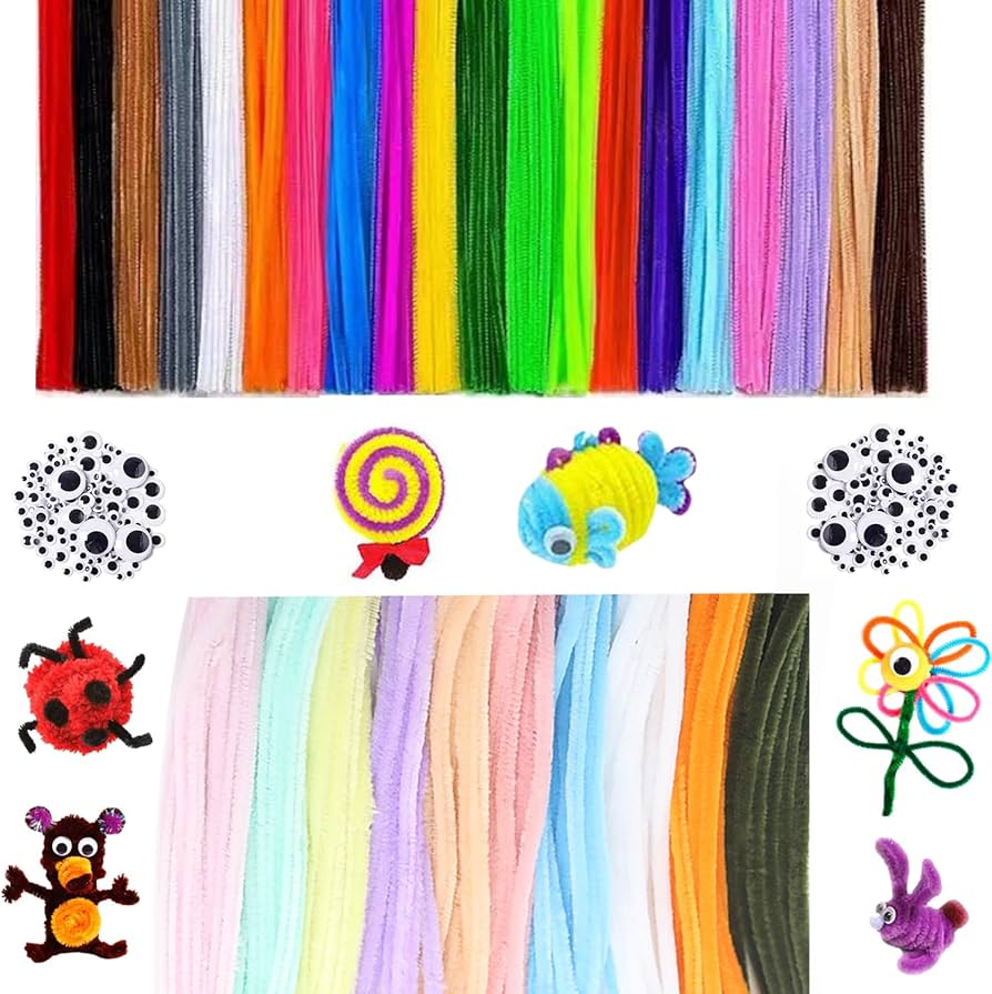 Lot De 500 Cure-pipes Pour Travaux Manuels, Multicolores, 30 Cm, Fil