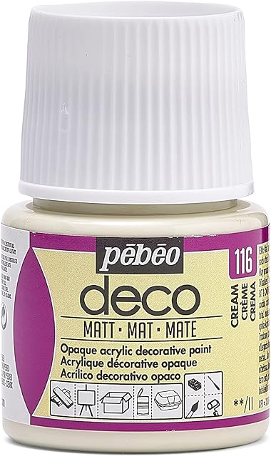 PEBEO 45ml Deco Matt, Acrylic, Cream, 45 ml (Pack of 1)
