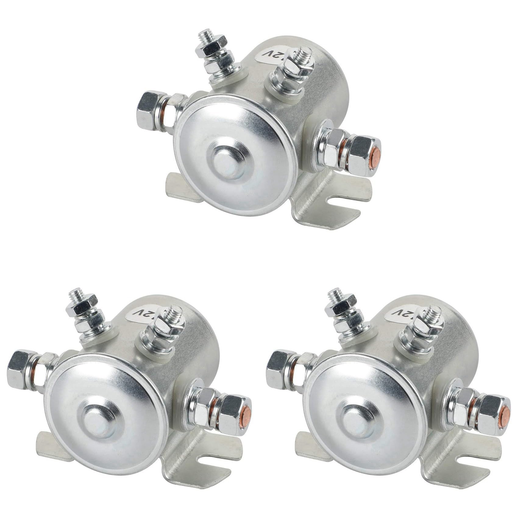 3X MAX 300A Relé de Solenoide de Servicio Continuo, Solenoide de Arranque de 12 V CC para Carros de Golf, Cabrestante, Marine en Rush