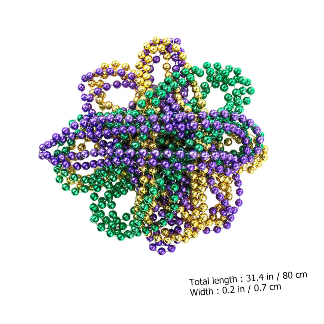 QUMIIRITY 15pcs Colorful Carnival Beads Necklaces Festive St Patrick Day Theme Party Accessories Adorable Beading Design for Memorable Celebrations