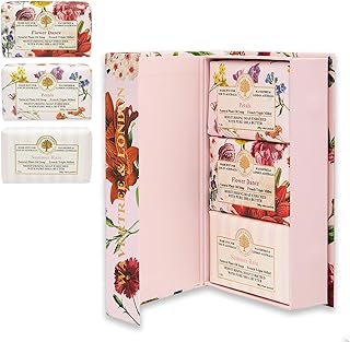 Wavertree & London Natural Soap Bars Gift Set (Set of 3) - Luxurious Flo...