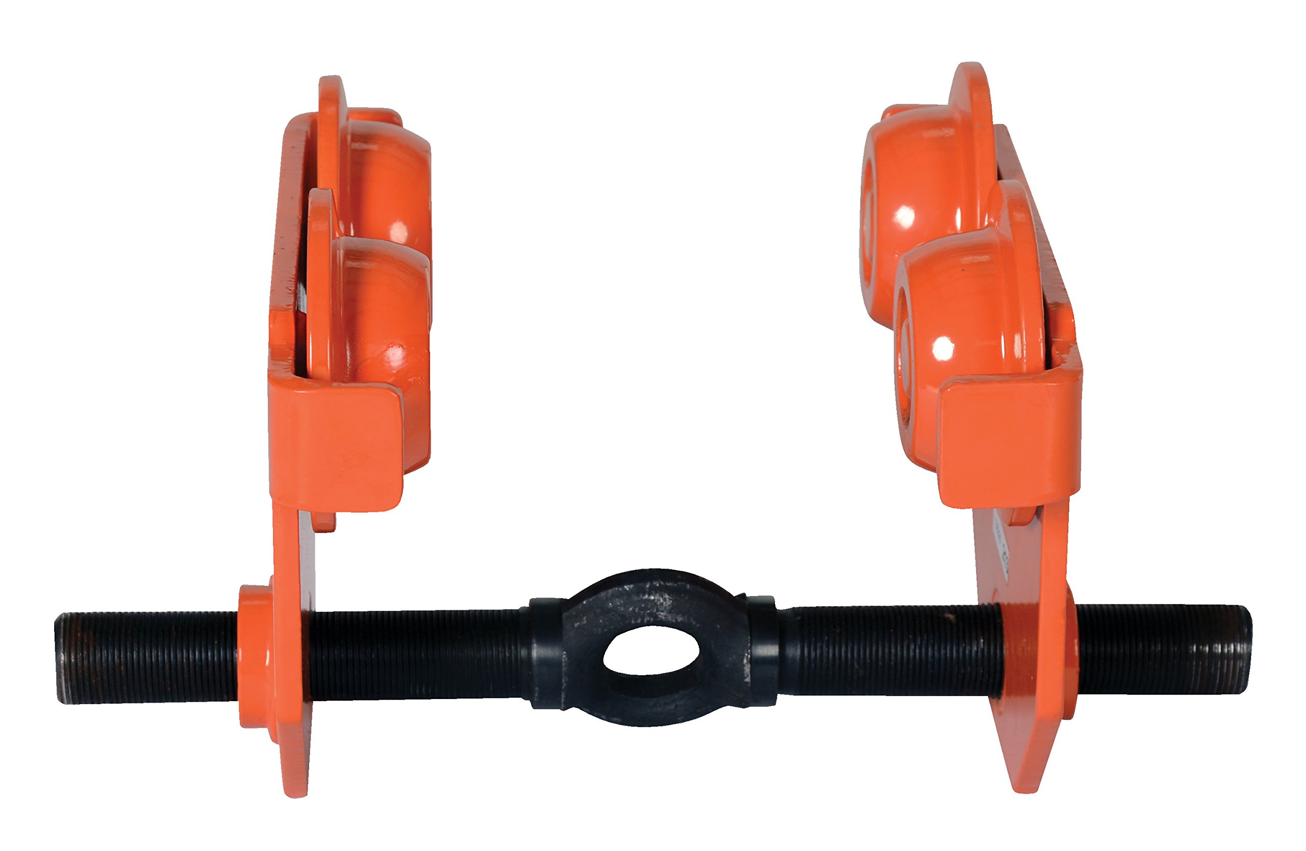 Vestil e-mt-1 Steel Low Profile Eye Manual Push trolley, 453,6 kilogram. Capacità, 2 – 8 – 5/20,3 cm I-beam flange, 2 – 1/5,1 cm headroom