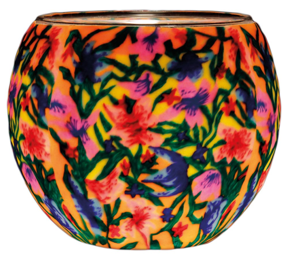 Kerzenfarm 21413 Glowing Glass Tealight-Holder, Multi-Colour
