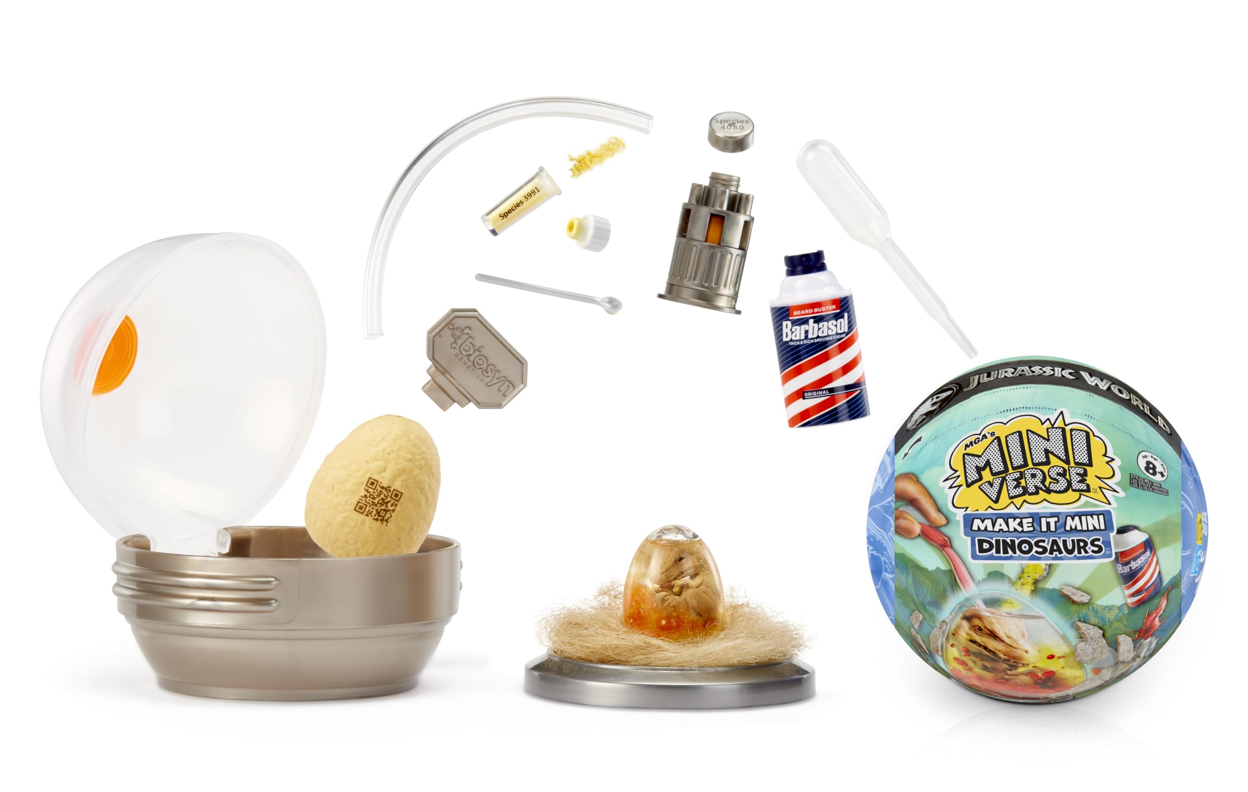 MGA’s Miniverse Make It Mini Dinosaurier Jurassic World – Enthält 1 Baby-Dinosaurier-Replik, Blindverpackung, DIY, Für Sammler & Kinder ab 8 Jahren, Nicht ESSBAR, Braun