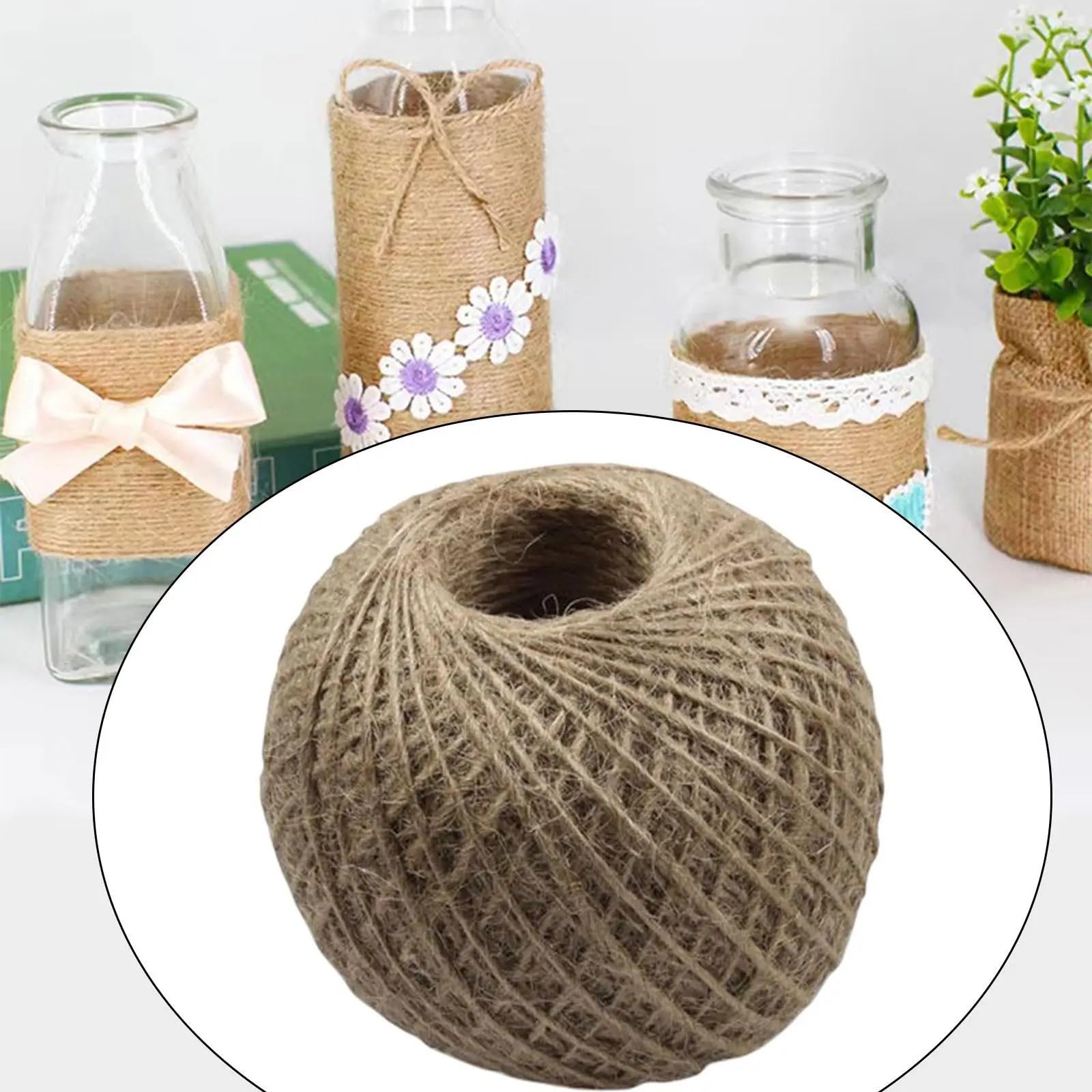 Corda di iuta Corda di canapa iuta Tela for opere d'arte Decorazione della casa Giardinaggio Fai da te Artigianato Opere Corde intrecciate