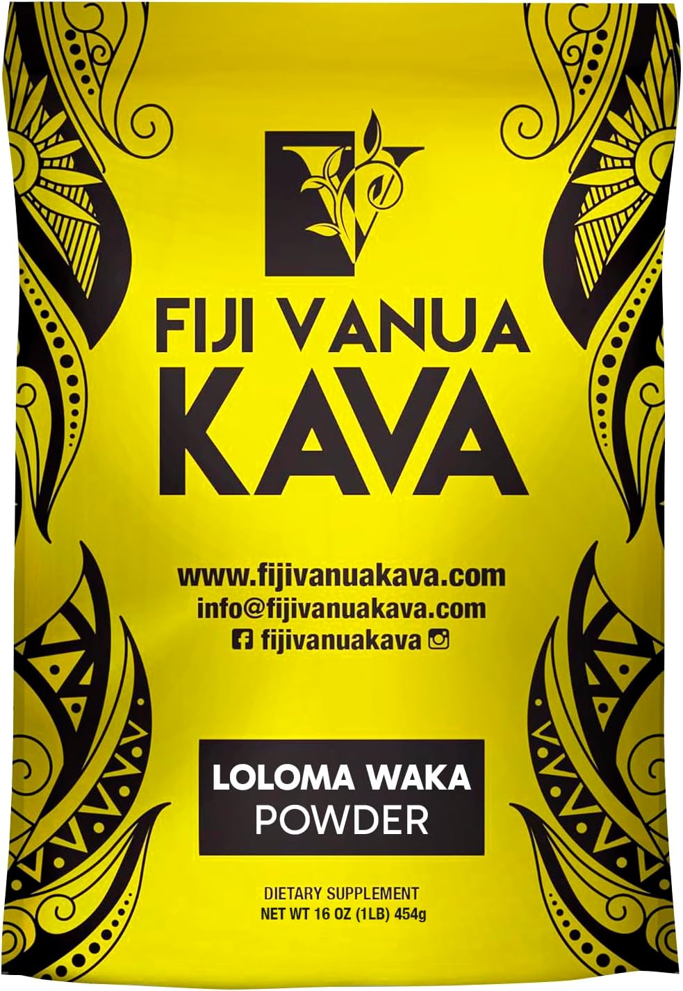 - Fiji Vanua Kava Premium Loloma Waka Kava Root Powder, Made From Noble Root Powder With Sun-dried Lateral Roots, Medium Grind for Easy Prep, Kava for Smooth & Delicious Taste, 1 lb