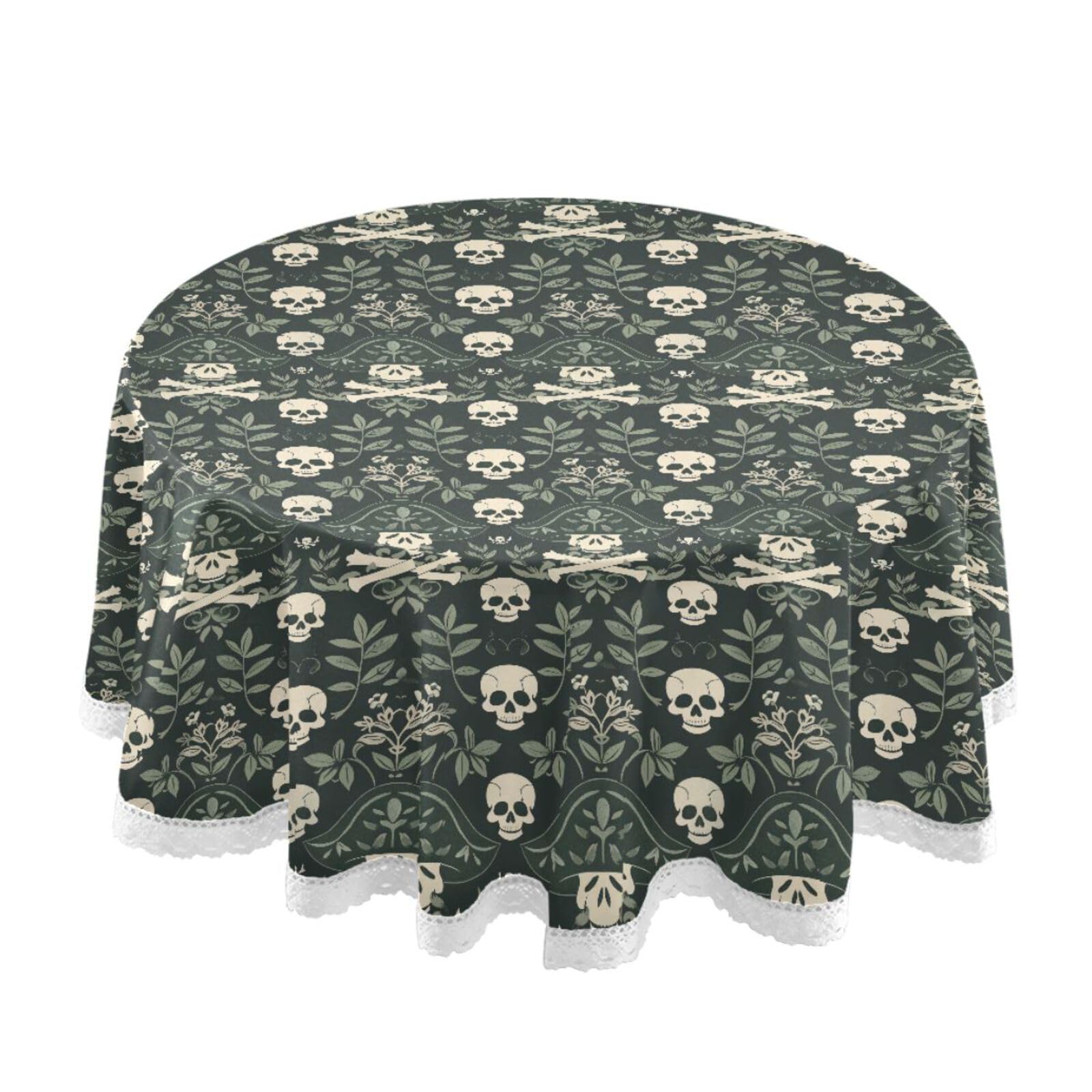 Nappe motif pirates William Morris en tissu de qualité avec dentelle