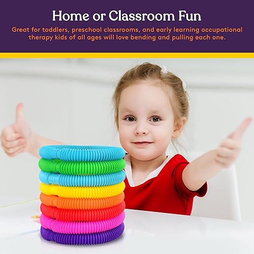 Vista 7 de Special Supplies Divertidos tubos de tracción y estiramiento para niños, juguete para reventar, doblar, construir y conectar, proporciona juego