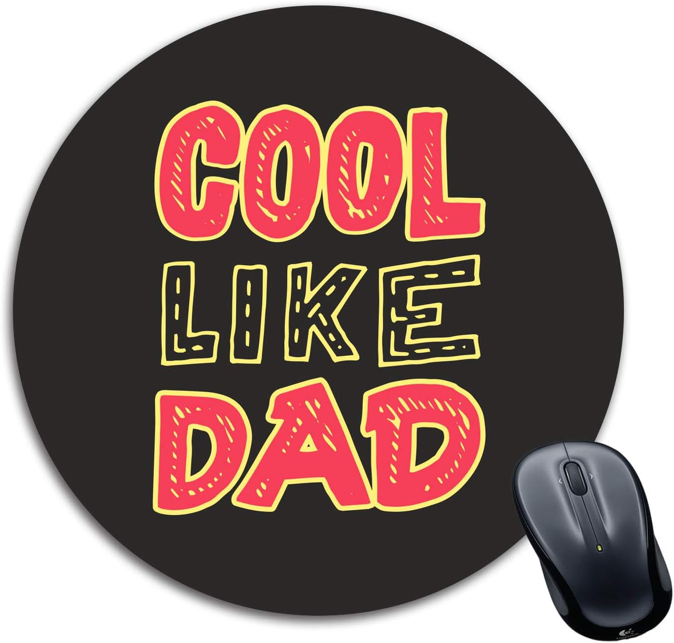 Tinywalk Daddy Yankee Mousepad Waterproof Foldable Mouse Pad with Nonslip Base for Laptop & Desktop Mouse Round (8X8) inch