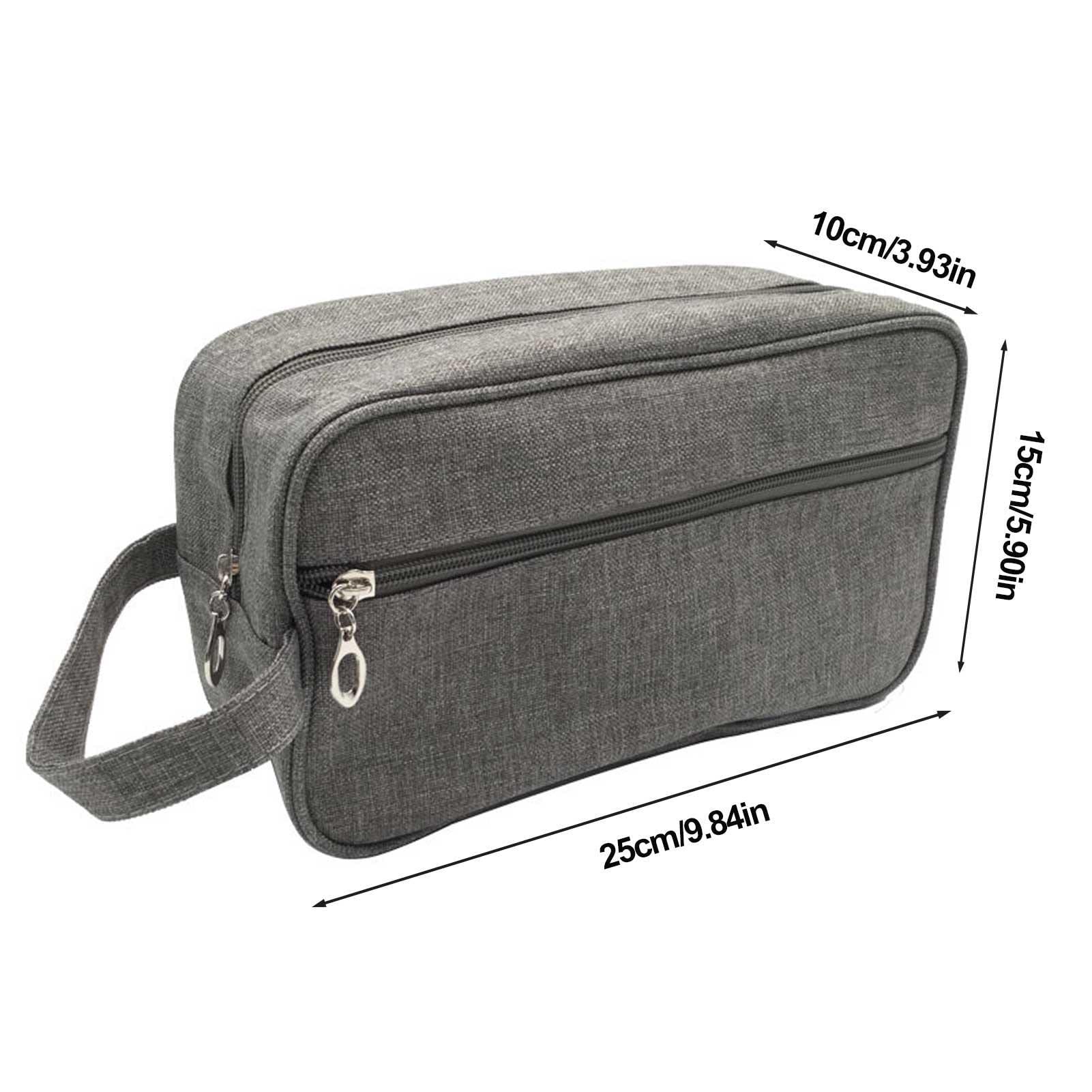 Kosmetiktasche Aus Wasserdichtem Oxford – 17x12,5x7 Cm, Doppelreißverschluss | Reise-Kulturtasche Für Damen & Herren Mit Pinselfach