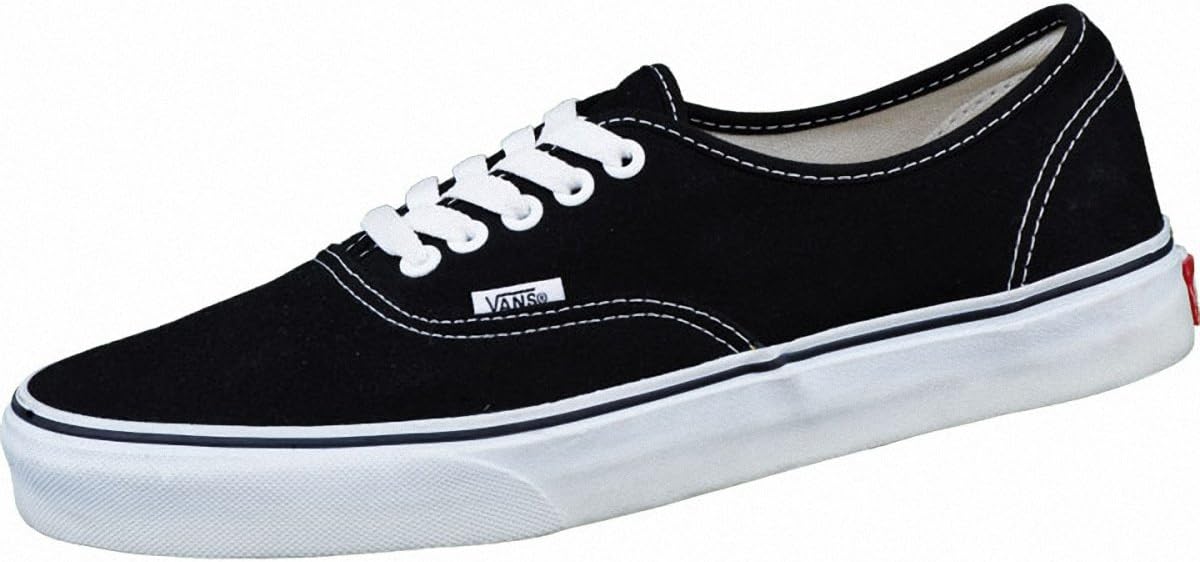 Vans Authentic, Unisex-Adults' Low-Top Trainers, Black/White, 6 UK
