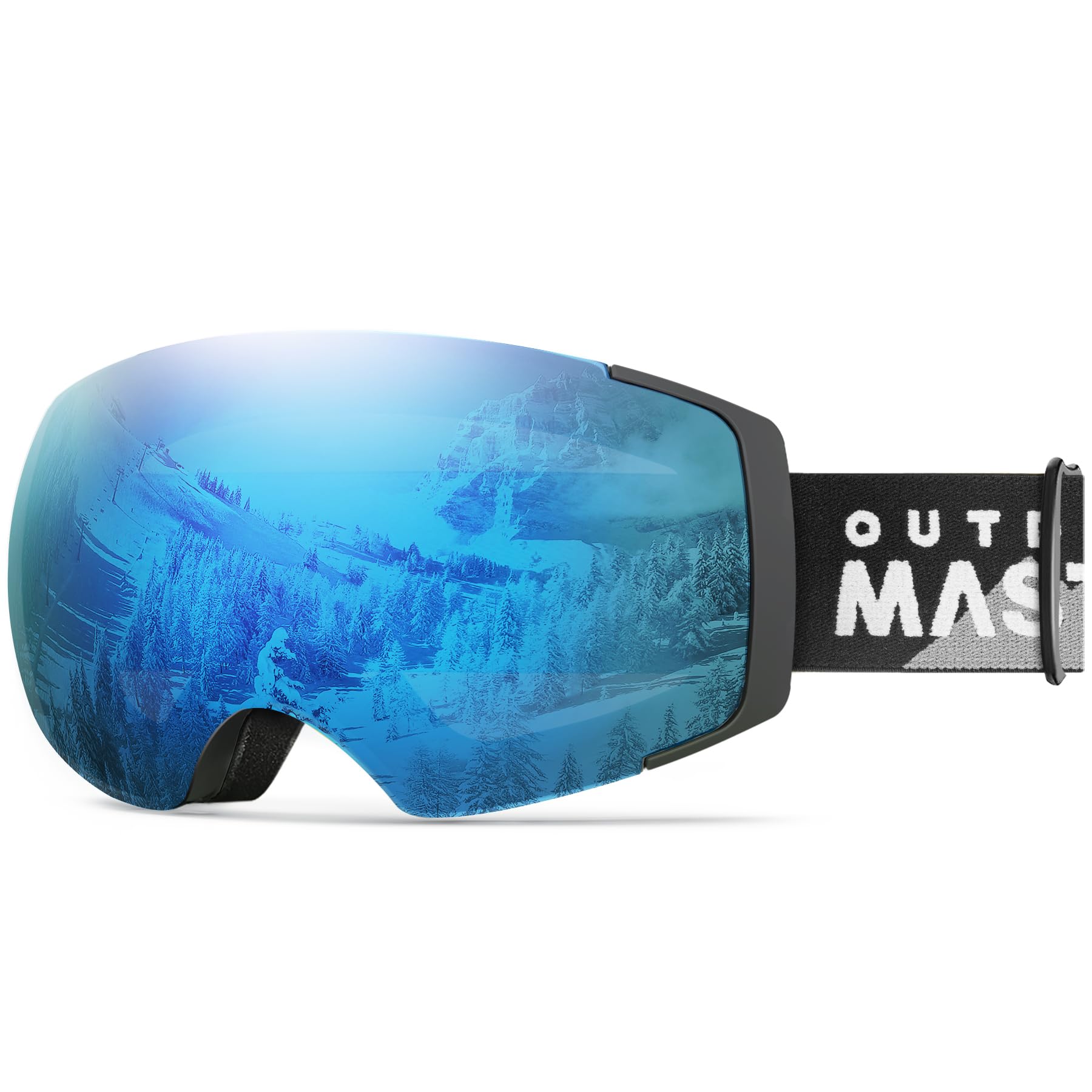 OutdoorMaster Ski Goggles PRO, OTG Snow Goggles with Interchangeable Lens