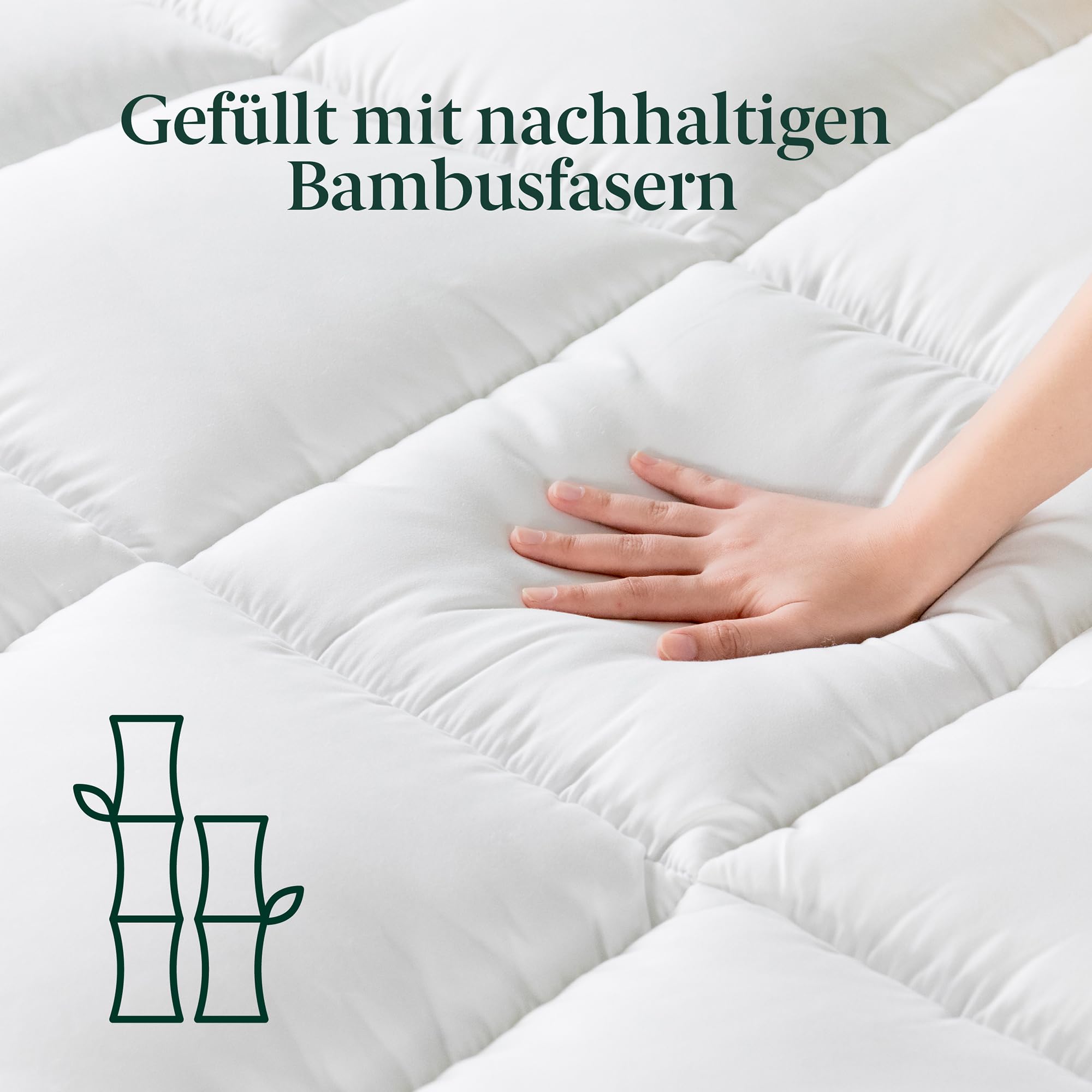 Zinus Mattress Topper, poliester, biały, 200 x 90 cm