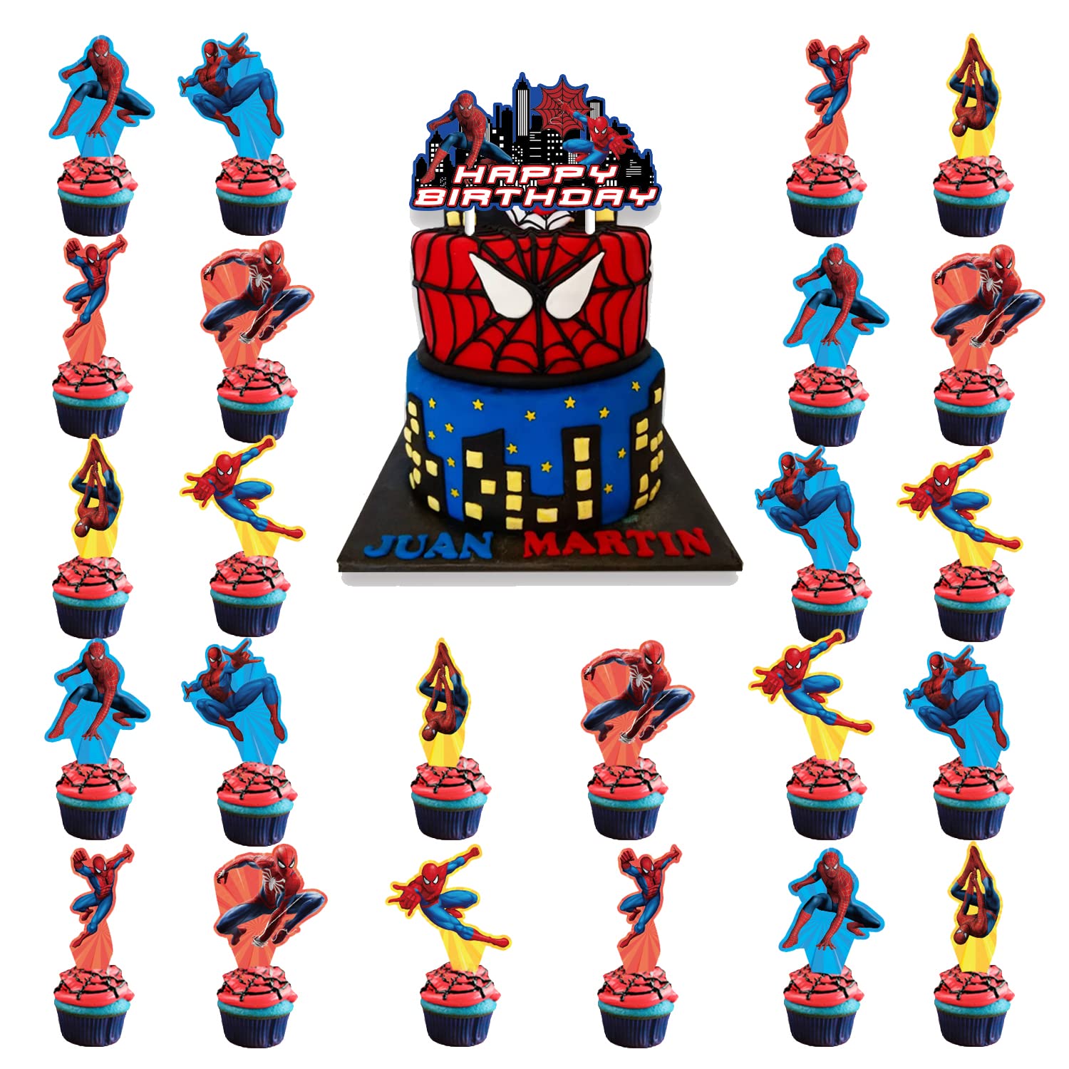 Buy Spider Cake Toppers Cupcake Toppers 25PCS Spider Themed Birthday