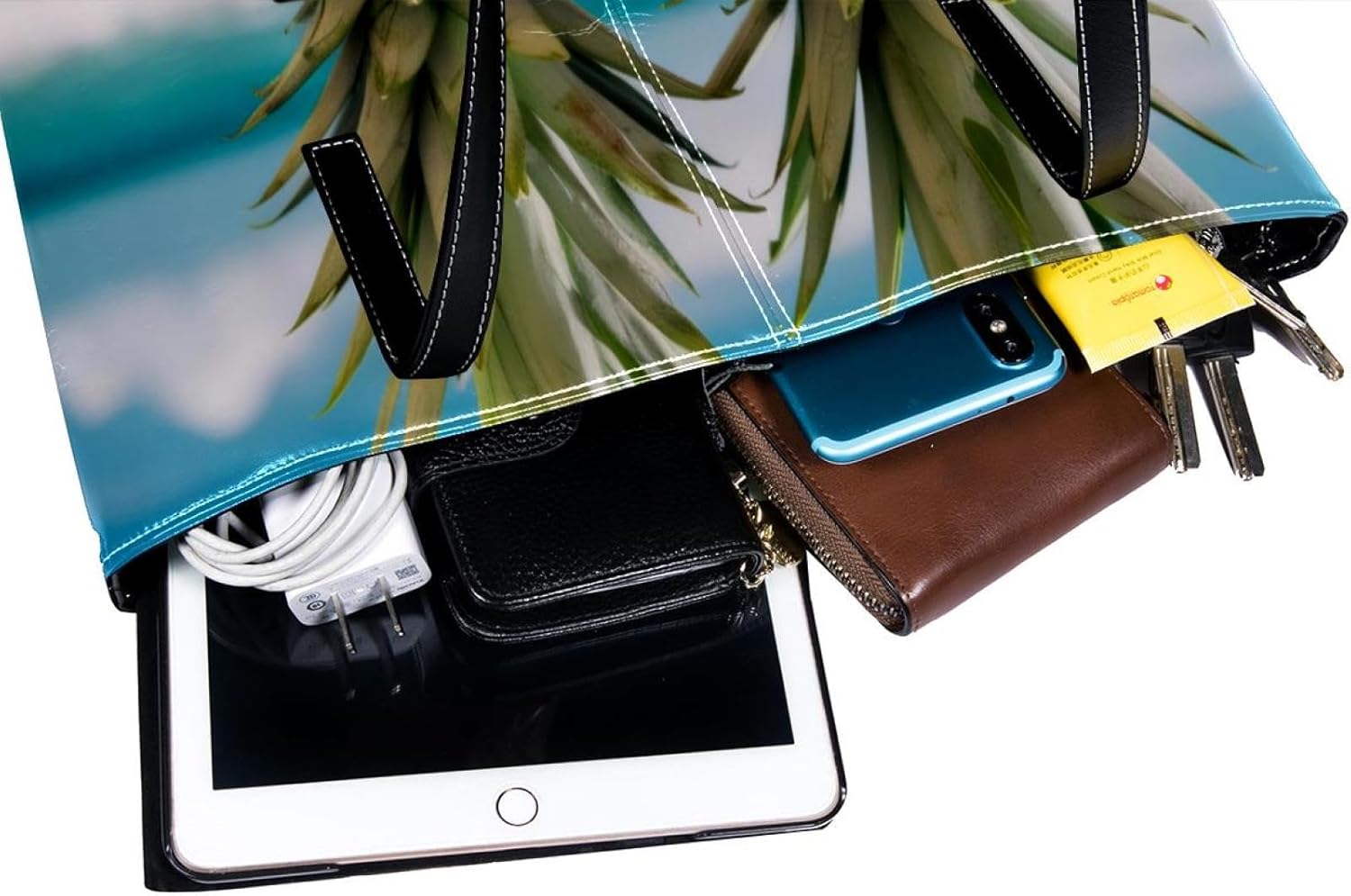 YTYVAGT] 女性用財布、トートバッグ美学、レディーストートハンドバッグ,ビーチ サングラス パイナップル YTYVAGT] 女性用財布、 トートバッグ美学、レディーストートハンドバッグ,フルーツパイナップルサングラス トートバッグ 本革 レザー メンズ レディース シンプル ... [YTYVAGT] 女性用財布、トートバッグ美学、レディーストートハンドバッグ,ビーチ サングラス パイナップル