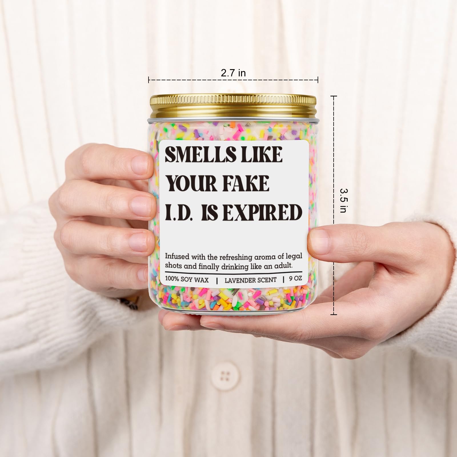 GSPY Scented Candle - 21st Birthday Gifts for Women, Female - Happy 21 Year Old Birthday Gifts for Him, Her - Cool 21st Bday Candle for Girls, Boys - Funny Turning 21 Ideas for Friend, Daughter, Teen