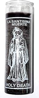 Holy Death (Santa Muerte) 7 Day Black Unscented Candle In Glass, 1 Count