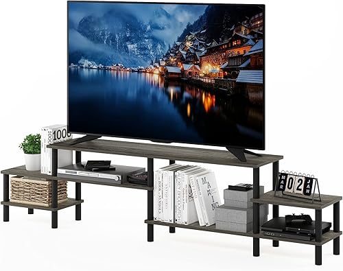 Miniatura 12 de FURINNO Gran centro de entretenimiento Turn-N-Tube, Espresso / Black Espresso,Roble francés,Negro,Columbia Nogal/Negro,Marrón oscuro,2-Marrón