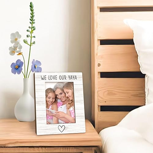 Miniatura 5 de Yaya Gifts - Marco de fotos de 5 x 7 pulgadas, marco de fotos YayaGrandma de Navidad, Día de la Madre, regalo de cumpleaños para YayaGrandma de