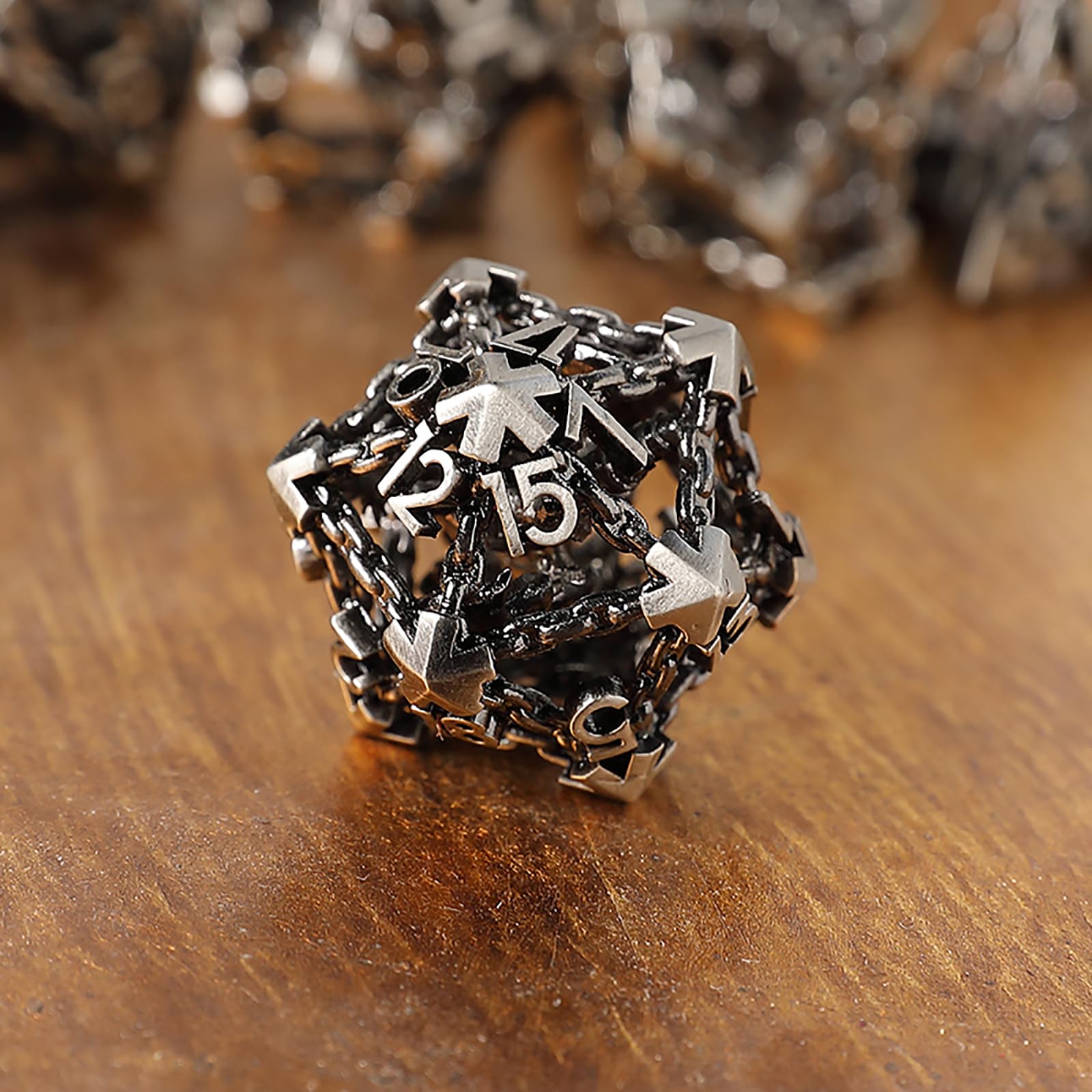 Metal DND Dice Set 7 Hollow 3D Dragon DND Dice Polyhedral Dice D20 D12 D10 D% D8 D6 D4 for Dungeons & Dragons RPG Board Table Games RPG MTG Games - Image 5