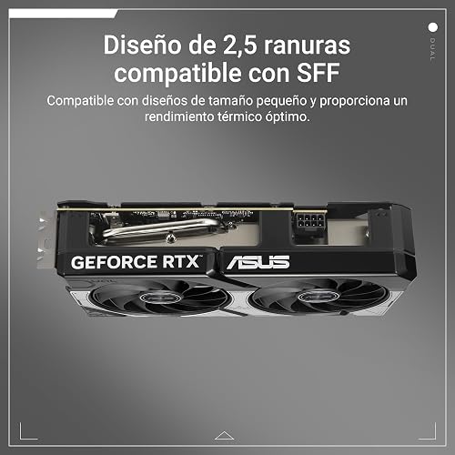 ASUS Dual NVIDIA GeForce RTX 5060 Ti 8GB GDDR7 – Carte Graphique (PCIe 5.0, DLSS 4, HDMI 2.1b, DisplayPort 2.1b, 2.5-Slot, Ventilateurs axiaux, Technologie 0dB, Dual BIOS) - 3