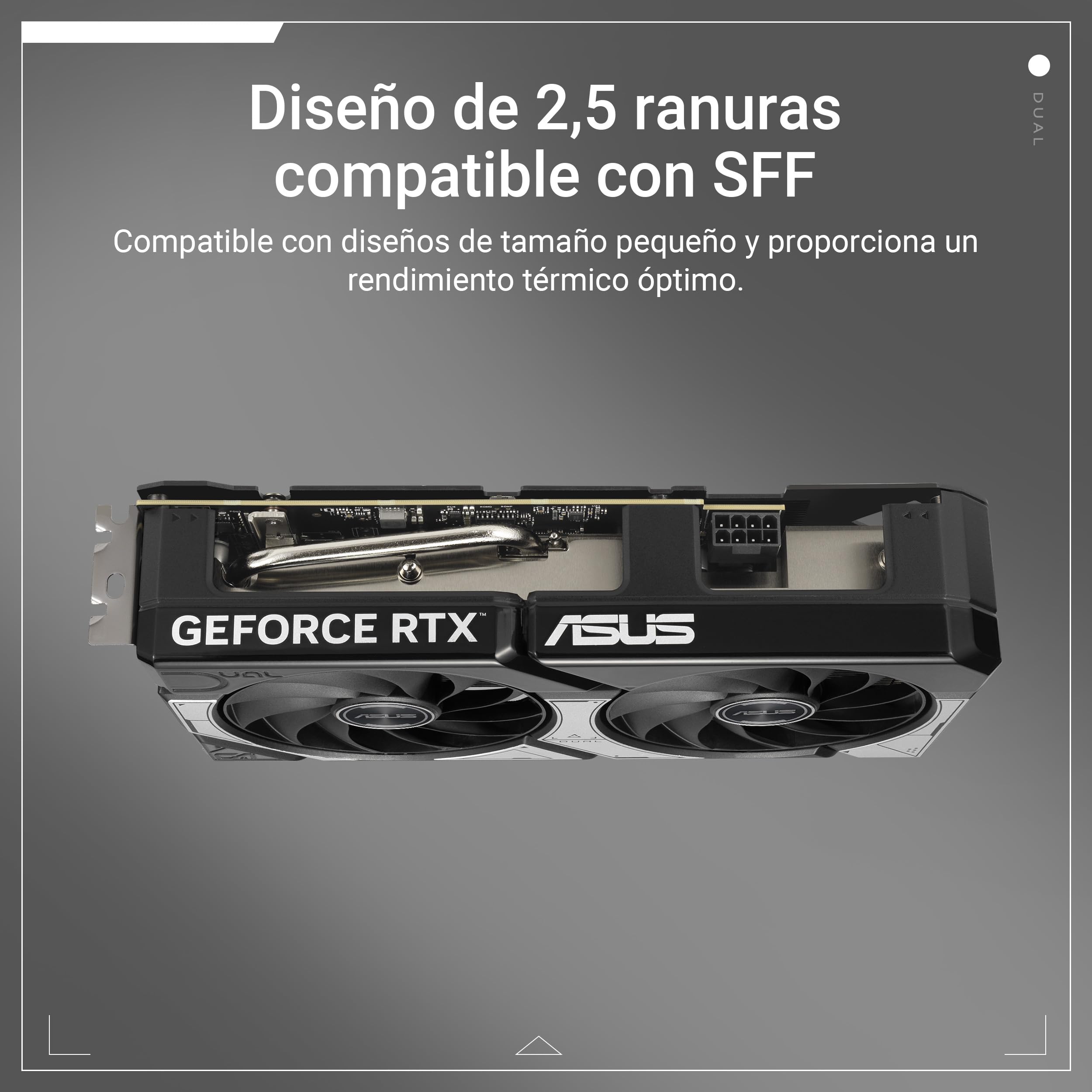 ASUS Dual GeForce RTX 5060 Ti 16GB GDDR7 OC Edition (PCIe 5.0, 16GB GDDR7, DLSS 4, HDMI 2.1b, DisplayPort 2.1b, diseño de 2.5 Ranuras, diseño de Ventilador Axial-Tech, tecnología 0dB)