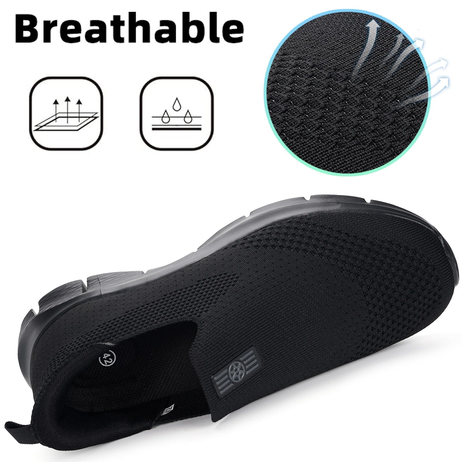 ZUSERIS Sneaker da Donna Uomo Slip in Scarpe da Camminata Ginnastica Corsa Sportive Passeggio Knit Comodo 36-46