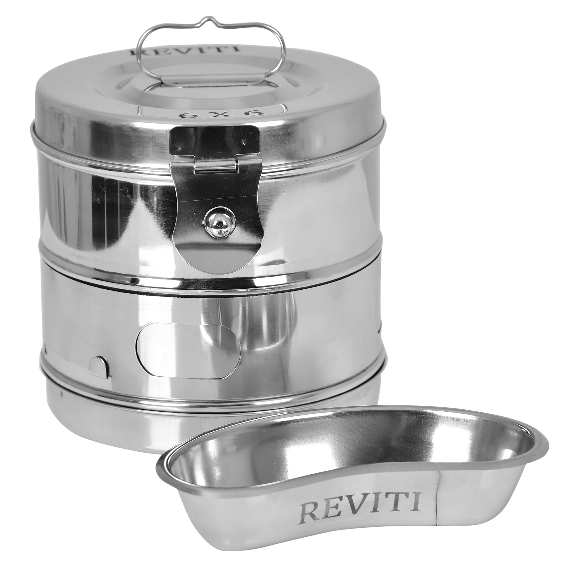 Reviti® by Hospiclub Dressing Drum/Autoclave Drum (8 x 6) & Kidney Tray Stainless Steel 8 Inch Heavy Duty Stainless Steel (B0965TH4CL) Amazon Price History, Amazon Price Tracker
