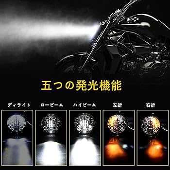 Amazon | 5.75インチ ヘッドライト ハーレー led ヘッドライト