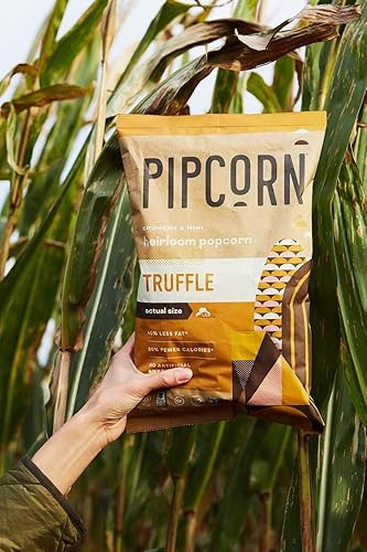 Vista 21 de Pipcorn - Paquete variado de mini palomitas de maíz Heirloom – Sal marina y trufa 4.5 onzas, paquete de 6 – Snacks saludables, aperitivos sin
