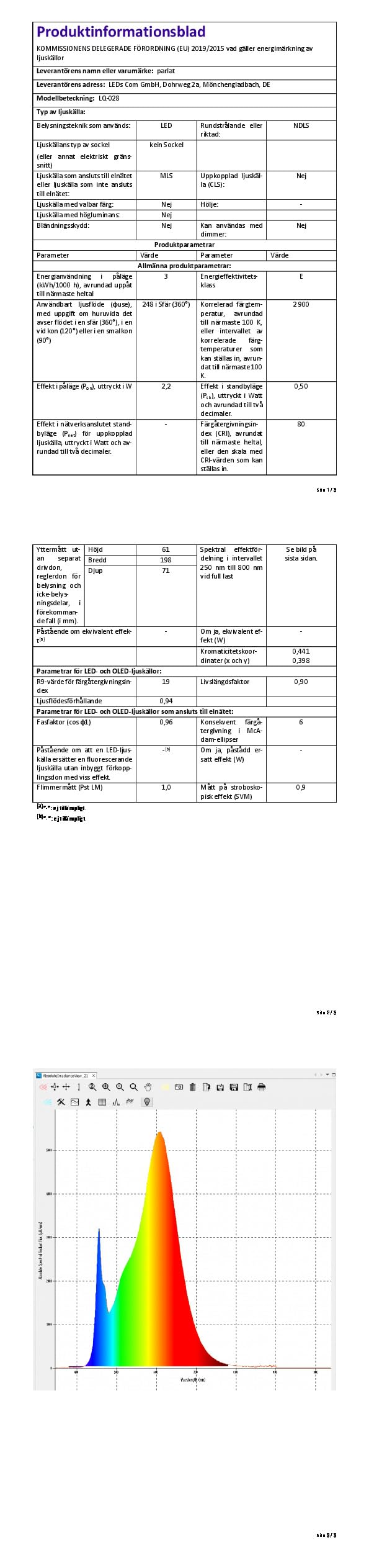 ledscom.de 5x LED Treppenlicht/Wandeinbauleuchte für innen und außen, eckig, edelstahl, 198 x 61mm, 2,2 W, 248lm, warmweiß