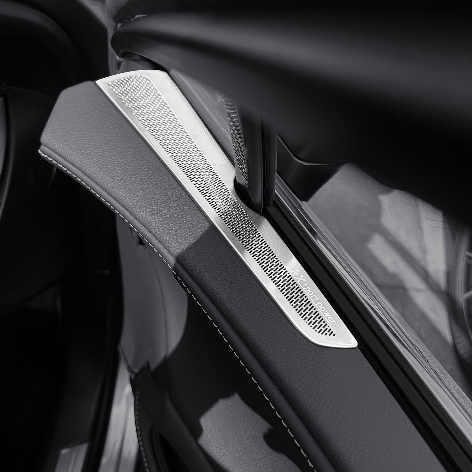 Dragon Art Suitable for New Lexus RX Door Side air Outlet Sticker Accessories, Stainless Steel Cover Interior Accessories Modification RX350 RX450 RX500 2023 2024 2025