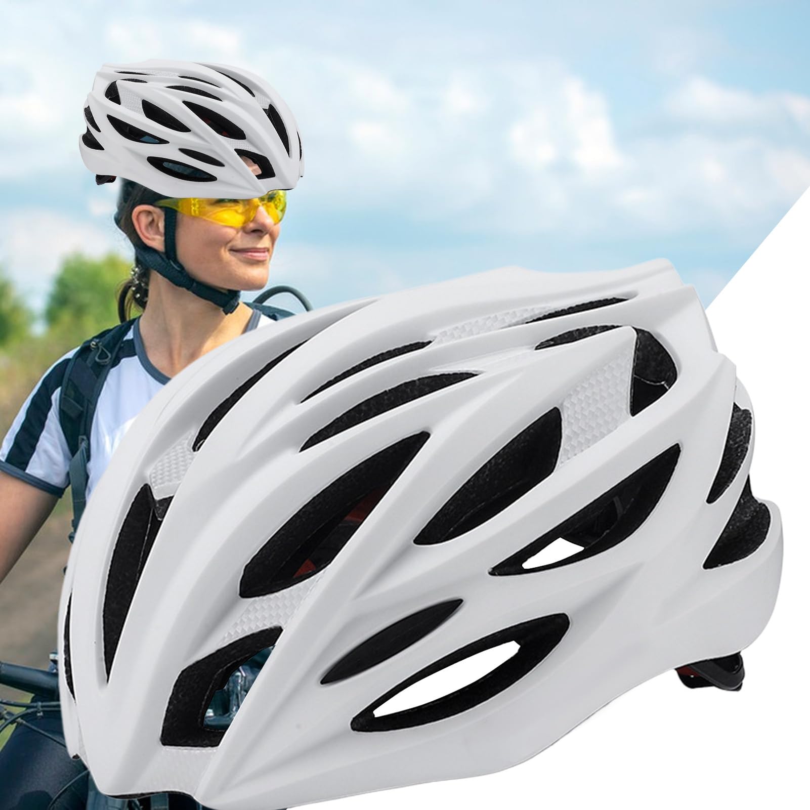 Kask rowerowy | Lekki oddychający kask motocyklowy rowerowy, lekkie i wygodne akcesoria rowerowe do sportów na świeżym powietrzu, piesze wycieczki, miejskie wycieczki i podróże