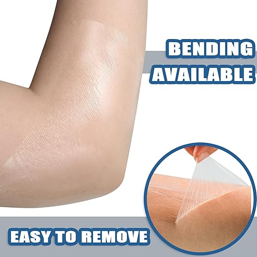 Miniatura 7 de Vendas adhesivas, transparentes e impermeables, cinta elástica para tatuajes y natación (10 pulgadas x 5.47 yardas)