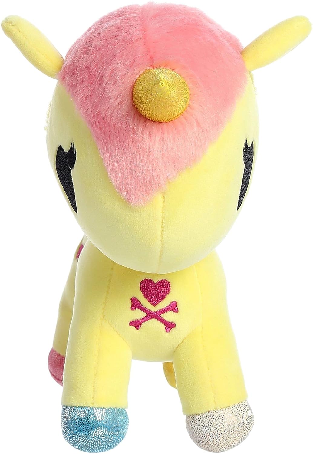 Aurora® Enchanting ©Tokidoki Tokimeki Stuffed Animal - Decorative Plush with Colorful Design - Ideal Gift for Adults and Kids - Yellow 7.5 Inches