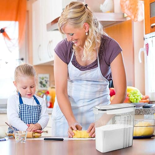 Miniatura 7 de Wildone Recipientes de almacenamiento de cereales y alimentos secos, juego de 8 recipientes herméticos para almacenamiento de cereales [2.5L /