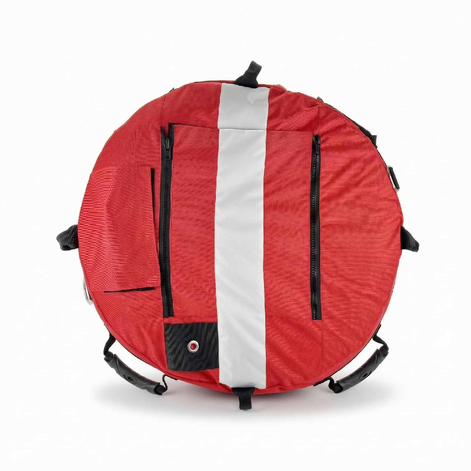 perfk de Señalización de Buceo de Referencia Inflable con Bandera Visibilidad Elevada con Asta Rígida y Puntos de Anclaje Perimetrales Adecuada para Rutas