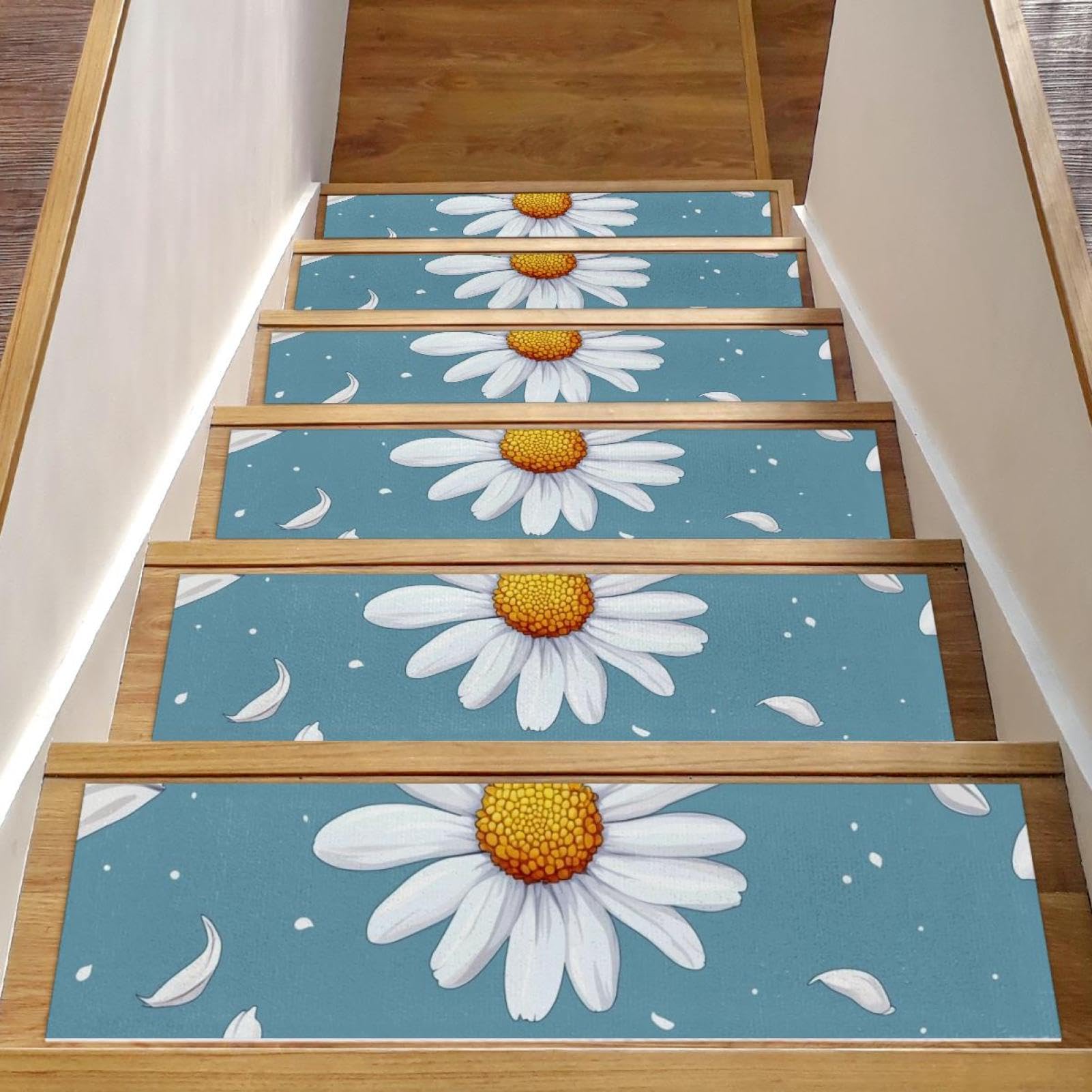 Tapis d'escalier antidérapant pour chiens et enfants sur marches bois