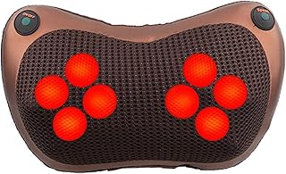 Almohada De Masaje Shiatsu, Masajeador De Cabeza Y Cuello, Coche, Hogar, Espalda, Cintura, Cuerpo, Almohada De Masaje Multifunción Eléctrica, Cojín De 8 Cabezas-2 Botones