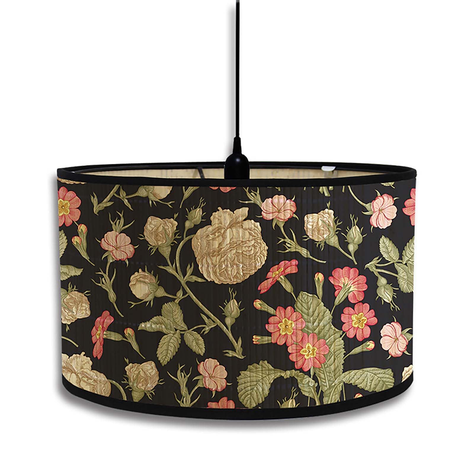 Tebeu88 Style 3 Retro Bamboo Lampshade, Round Drum Shaped Lampshade For Tables Or Chandeliers, Suitable For Simple Ceiling Chandeliers In Living Rooms, Bedrooms, Corridors, And Reading Rooms (Style 3)