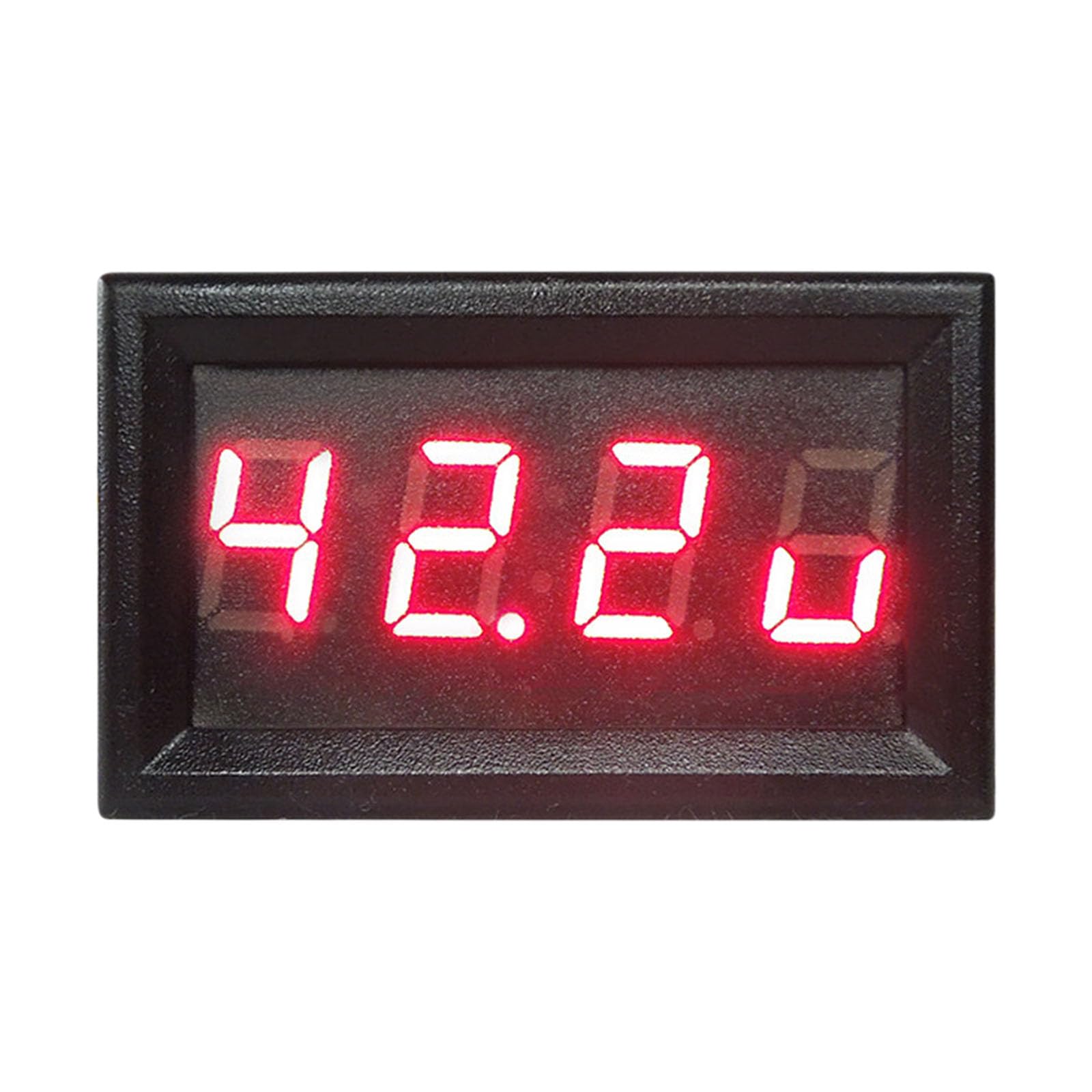 Kaeltsyn Red Multifunction Automotive Voltages Meter With External Temperature Probes And Digital Clock For Car Trucks Multifunction Car Battery Voltages Tester