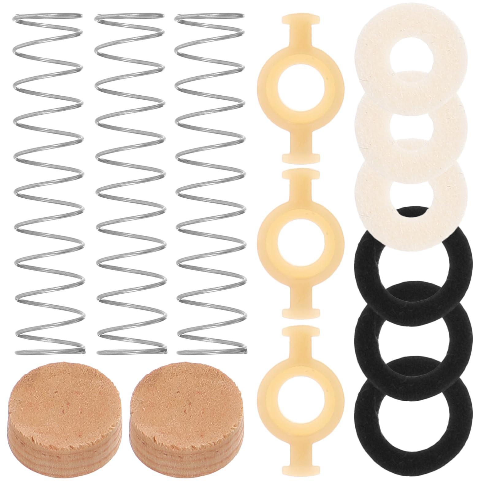 Yardwe 1 Set Trumpet Repair Kit Essential Valve System Replacement Parts Felt Accessories for Musical Instruments Maintenance Key Accuracy Playing Fluency