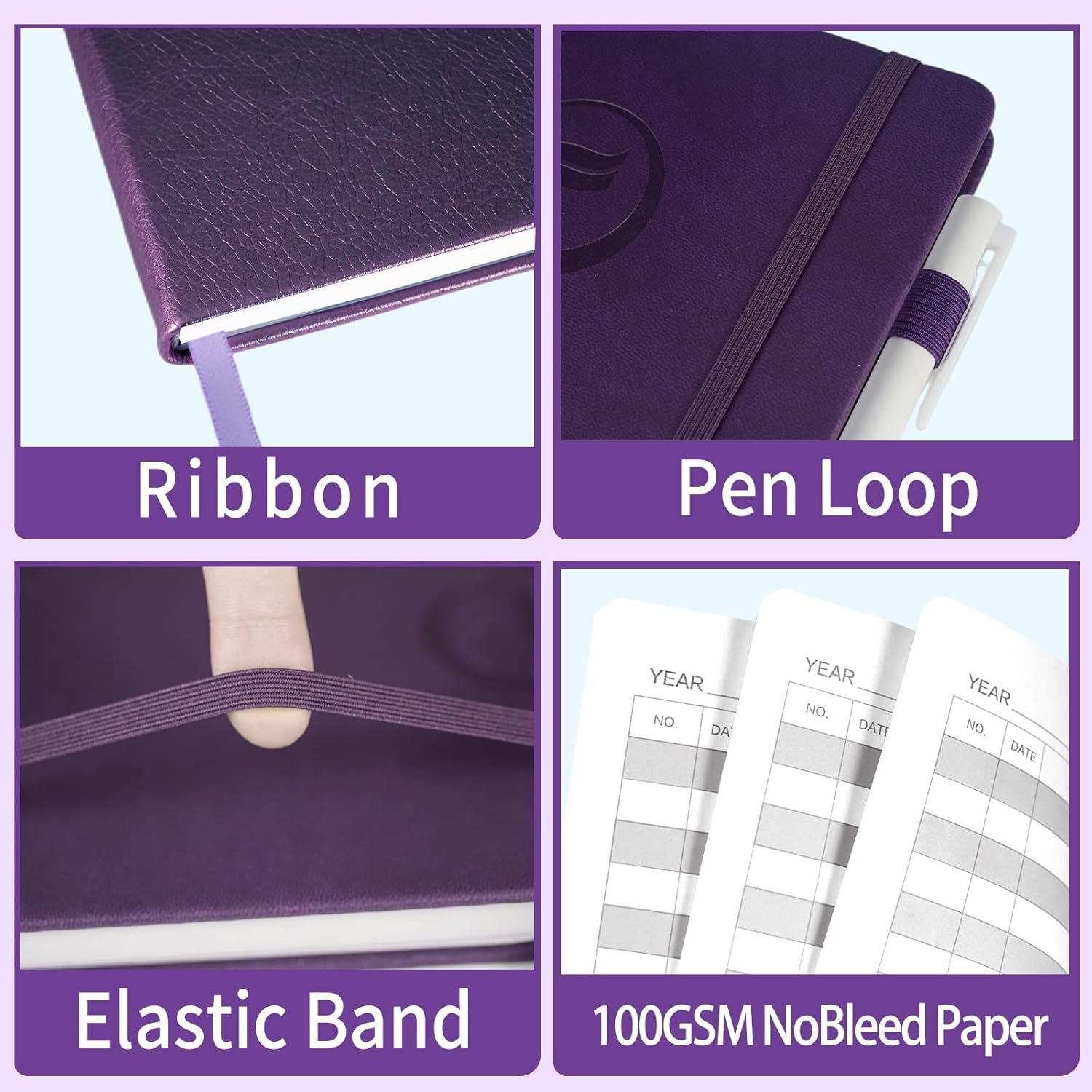 Check Registers for Personal Checkbook, Blugool Checkbook Register with Check & Transaction Registers, Accounting Ledger Log Book for Personal and Work, 5.8" x 8.3" (Purple) : Office Products