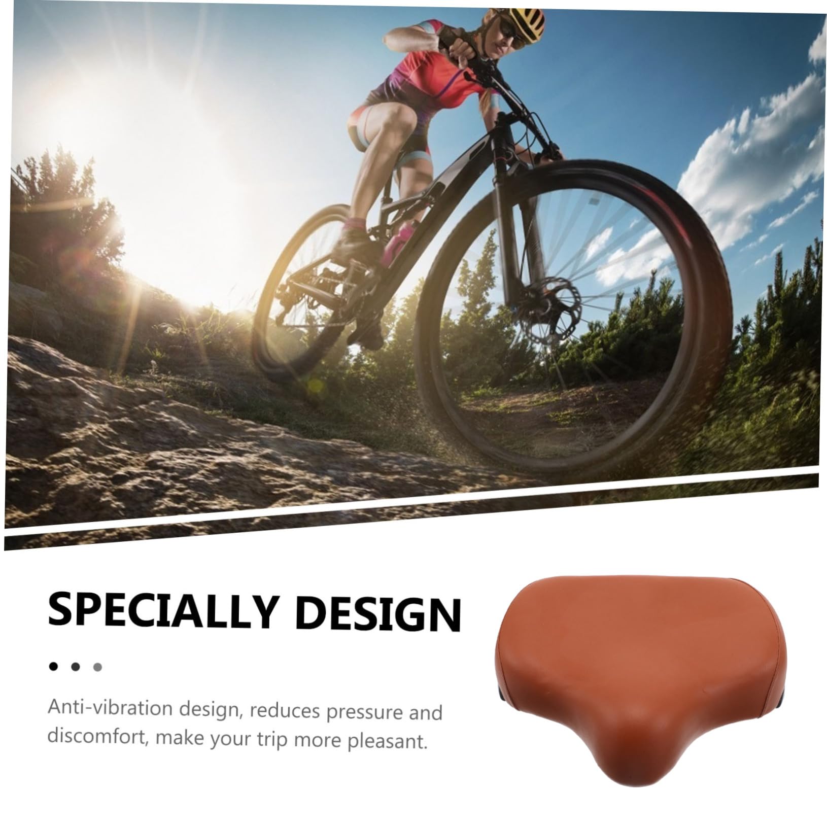 SUPVOX Cojín Asiento Bicicleta Estática Ergonómico Compatible con Bicicletas Indoor Funda Acolchada Cómoda para Entrenamiento Casa Mejora Confort y Reduce Presión Caderas