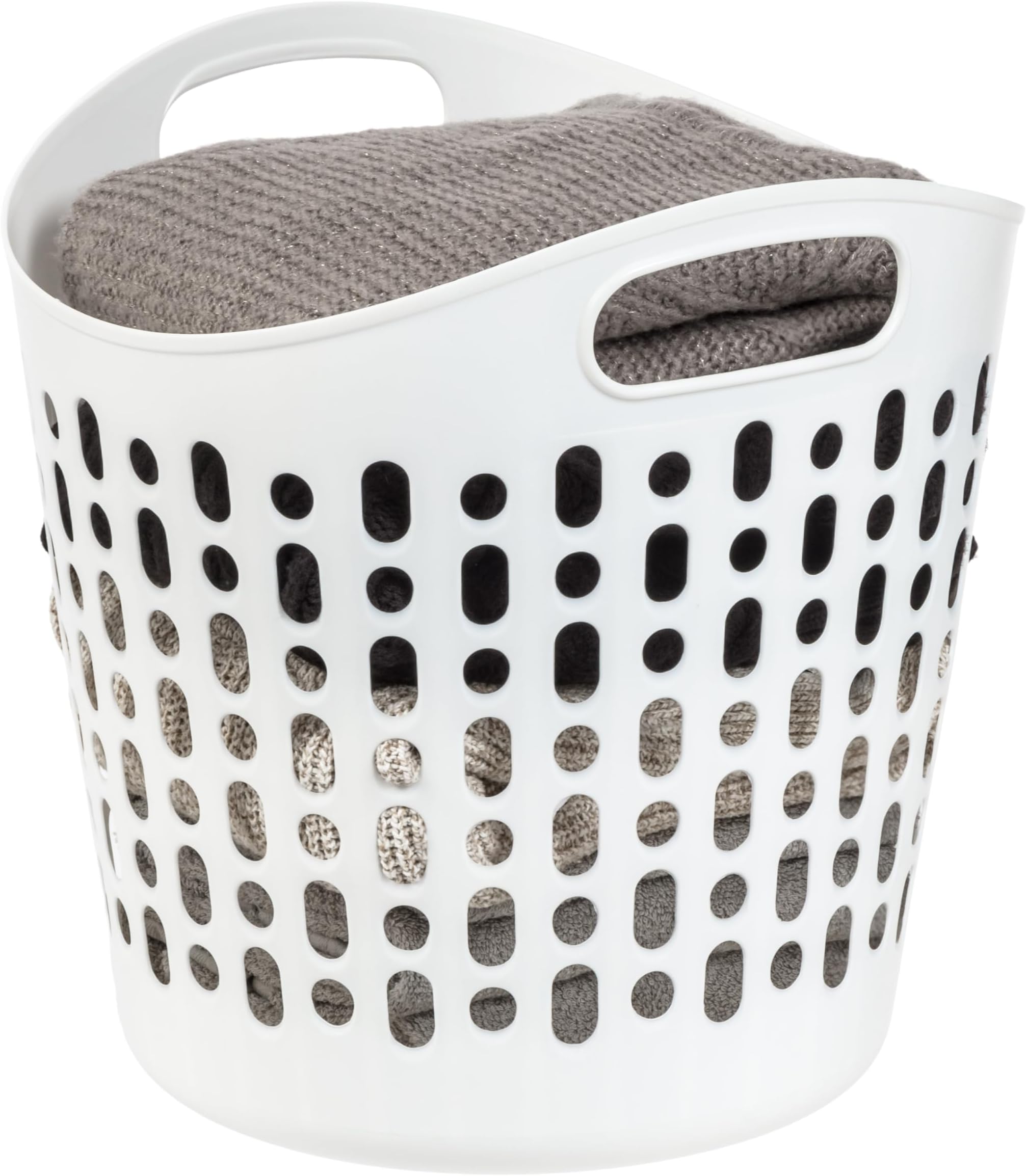 Outanaya 2pcs Plastic Laundry Basket Container Storage Basket Plastic Organizer Box